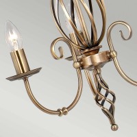 Żyrandol Artisan - 3 źródła światła - Postarzany mosiądz