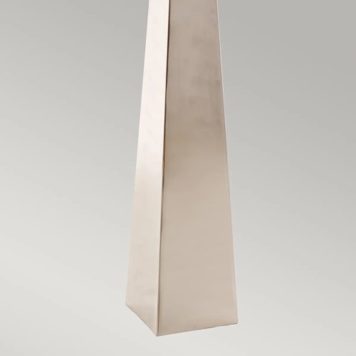 Lampa podłogowa Ascent - 1 źródło światła - Polerowany nikiel - Biały abażur