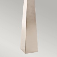 Lampa podłogowa Ascent - 1 źródło światła - Polerowany nikiel - Biały abażur