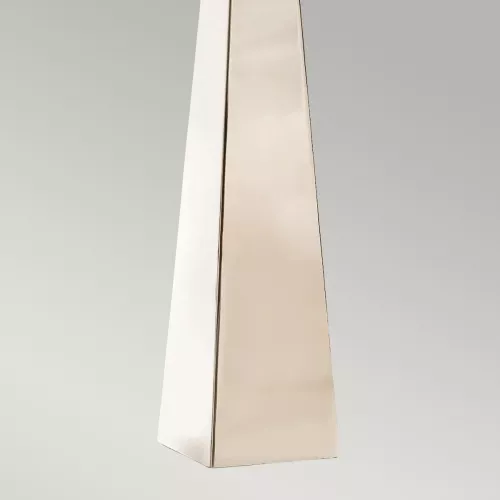 Lampa stołowa Ascent - 1 źródło światła - Polerowany nikiel - Ciemnoszary abażur