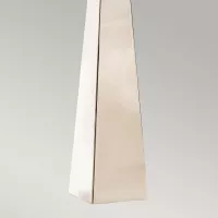 Lampa stołowa Ascent - 1 źródło światła - Polerowany nikiel - Ciemnoszary abażur