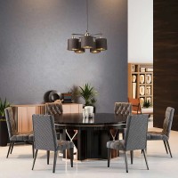 Żyrandol Balance - 5 źródeł światła - Brązowy, polerowany mosiądz