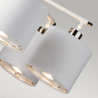 Żyrandol Balance - 5 źródeł światła - Biały, polerowany nikiel