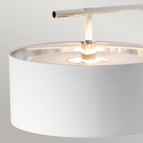 Lampa podłogowa Balance - 1 źródło światła - Biały, polerowany nikiel