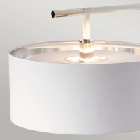 Lampa podłogowa Balance - 1 źródło światła - Biały, polerowany nikiel