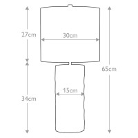 Lampa stołowa Barbican - 1 źródło światła - Grafitowy