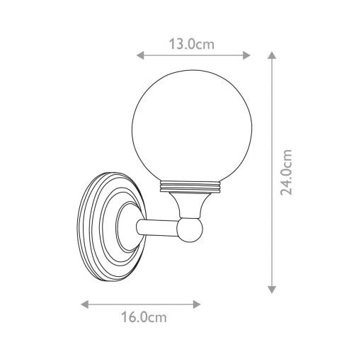 Kinkiet Austen 4 - 1 źródło światła - Polerowany chrom
