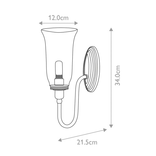 Kinkiet Blake - 1 źródło światła - Polerowany nikiel