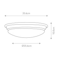 Plafon Brompton - 1 źródło światła - Polerowany mosiądz