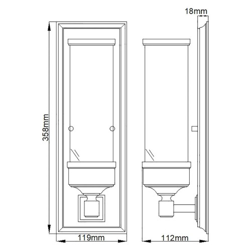 Kinkiet Cambridge - 1 źródło światła - Polerowany chrom