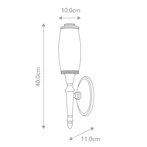 Kinkiet Dryden 5 - 1 źródło światła - Polerowany chrom