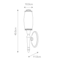 Kinkiet Dryden 5 - 1 źródło światła - Polerowany chrom