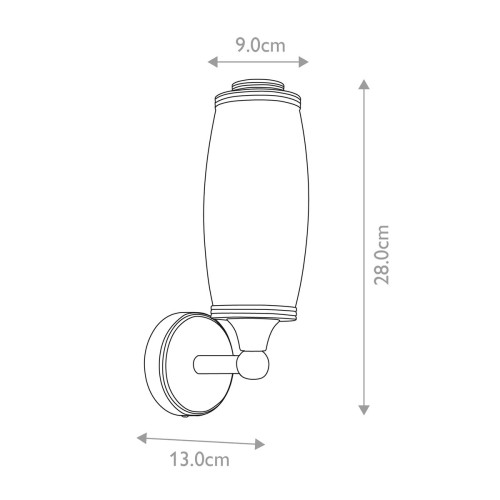 Kinkiet Eliot - 1 źródło światła - Polerowany mosiądz