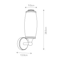 Kinkiet Eliot - 1 źródło światła - Polerowany mosiądz