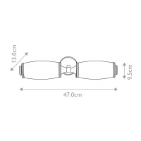 Kinkiet Eliot - 2 źródła światła - Polerowany chrom