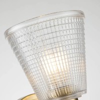 Kinkiet Gunnislake - 1 źródło światła - Szczotkowany mosiądz