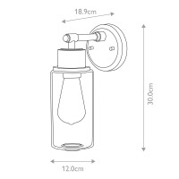 Kinkiet Morvah - 1 źródło światła - Polerowany chrom