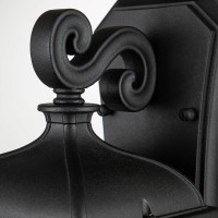 Mała latarnia naścienna Bayview - 1 źródło światła - Czarny