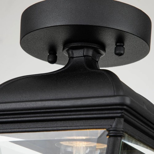Plafon ogrodowy Bayview - 1 źródło światła - Czarny