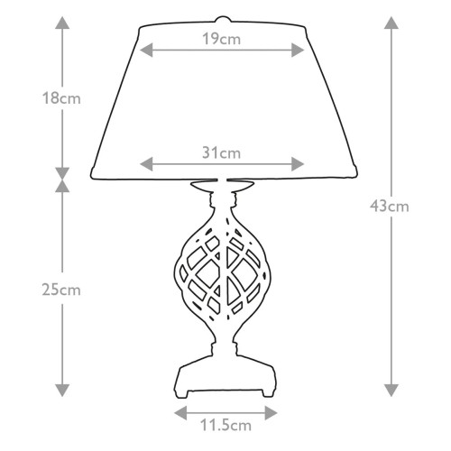 Lampa stołowa Belfry - 1 źródło światła - Czarny