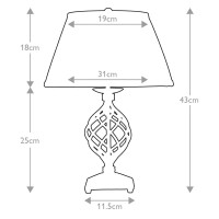 Lampa stołowa Belfry - 1 źródło światła - Czarny