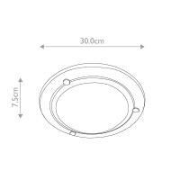 Plafon ogrodowy Berwick - 1 źródło światła - Czarny