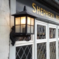 Latarnia naścienna Winchester BL17 - 1 źródło światła - Czarny