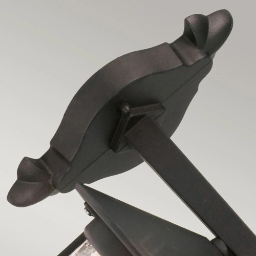 Duża latarnia naścienna Hereford BL21-G - 1 źródło światła - Czarny