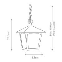 Latarnia wisząca York BL6B - 1 źródło światła - Czarny