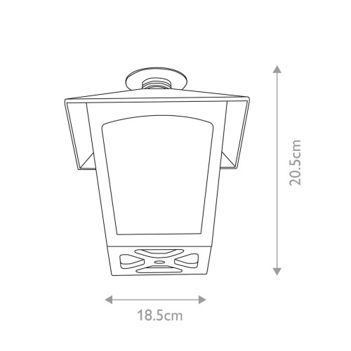 Plafon ogrodowy York BL6C - 1 źródło światła - Czarny
