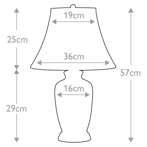 Lampa stołowa Blue Ginger Jar - 1 źródło światła - Niebieski, biały