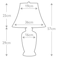 Lampa stołowa Blue Ginger Jar - 1 źródło światła - Niebieski, biały