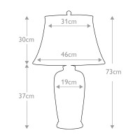 Lampa stołowa Blue Traditional - 1 źródło światła - Niebieski, biały