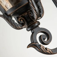 Średnia latarnia naścienna Baltimore - 1 źródło światła - Postarzany brąz