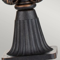 Duża latarnia cokołowa Baltimore - 1 źródło światła - Postarzany brąz