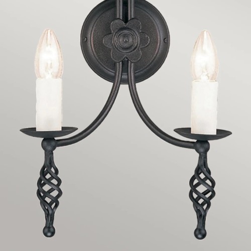 Kinkiet Belfry - 2 źródła światła - Czarny