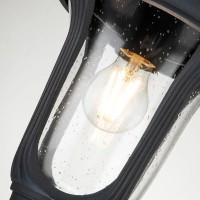 Mała latarnia wisząca Chicago - 1 źródło światła - Teksturowana czerń