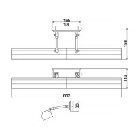 Duża obrazówka Chawton - 4 źródła światła - Polerowany nikiel
