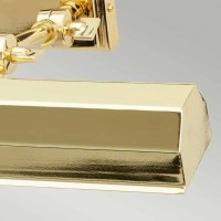 Średnia obrazówka Chawton - 2 źródła światła - Polerowany mosiądz