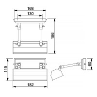 Mała obrazówka Chawton - 1 źródło światła - Postarzany mosiądz