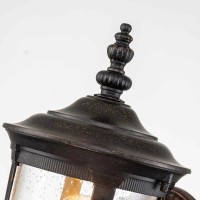 Mała latarnia naścienna Cleveland CL1 - 1 źródło światła - Postarzany brąz