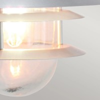 Latarnia naścienna Copenhagen - 1 źródło światła - Srebrny