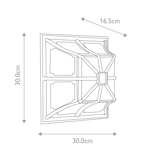 Plafon ogrodowy Chapel CP12 - 1 źródło światła - Czarny