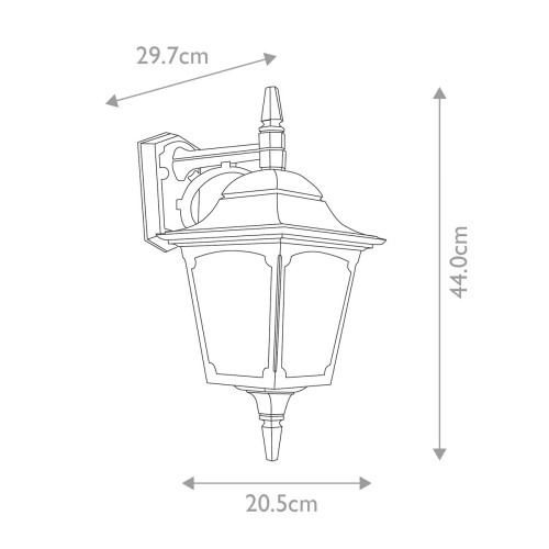 Latarnia naścienna Chapel CP2 - 1 źródło światła - Czarny
