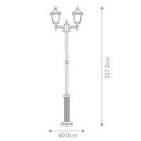 Latarnia uliczna Chapel CP8 - 2 źródła światła - Czarny