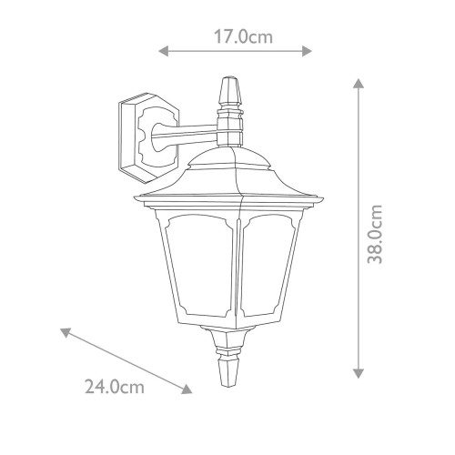 Mała latarnia naścienna Chapel Mini CPM2 - 1 źródło światła - Czarny