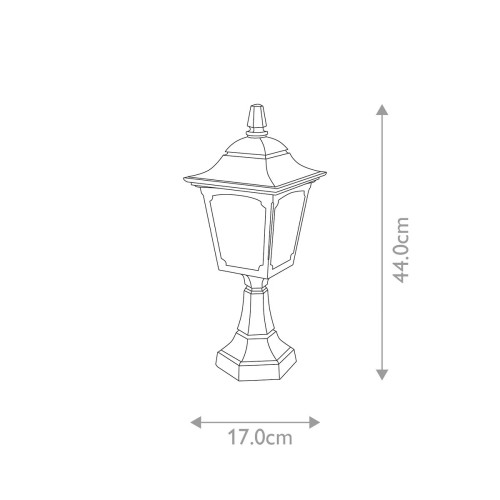 Mała latarnia cokołowa Chapel Mini CPM4 - 1 źródło światła - Czarny
