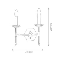 Kinkiet Crown - 2 źródła światła - Rdzawe żelazo