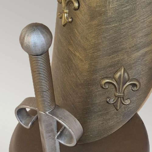 Lampa stołowa Crusader - 1 źródło światła - Oksydowany brąz