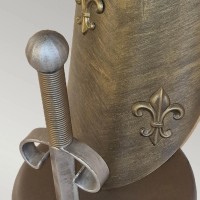 Lampa stołowa Crusader - 1 źródło światła - Oksydowany brąz
